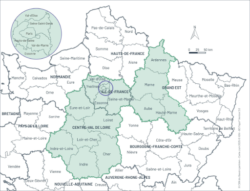 Territoire d'agrément du CBN du Bassin parisien